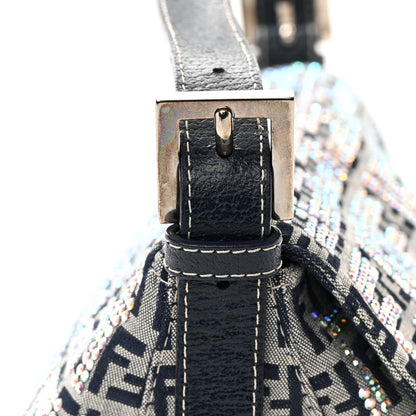 Fendi Zucchino Crystal Mama Baguette Navy 12 of 15