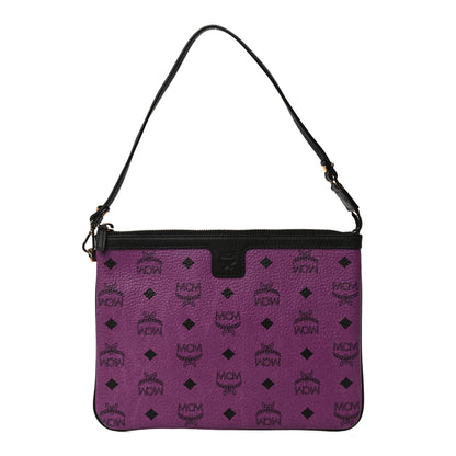 MCM Visetos Liz Shopper Tote Pouch Purple 1 of 9