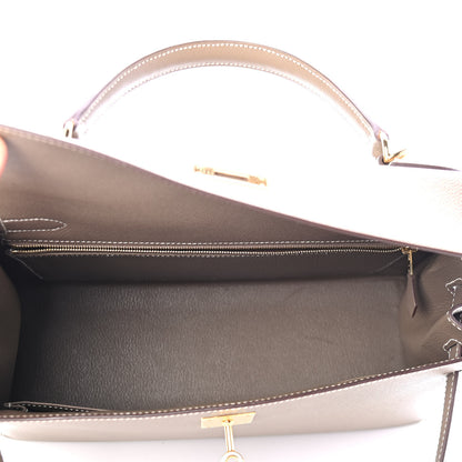 Hermes Epsom Kelly Sellier 32 Etoupe 5 of 12