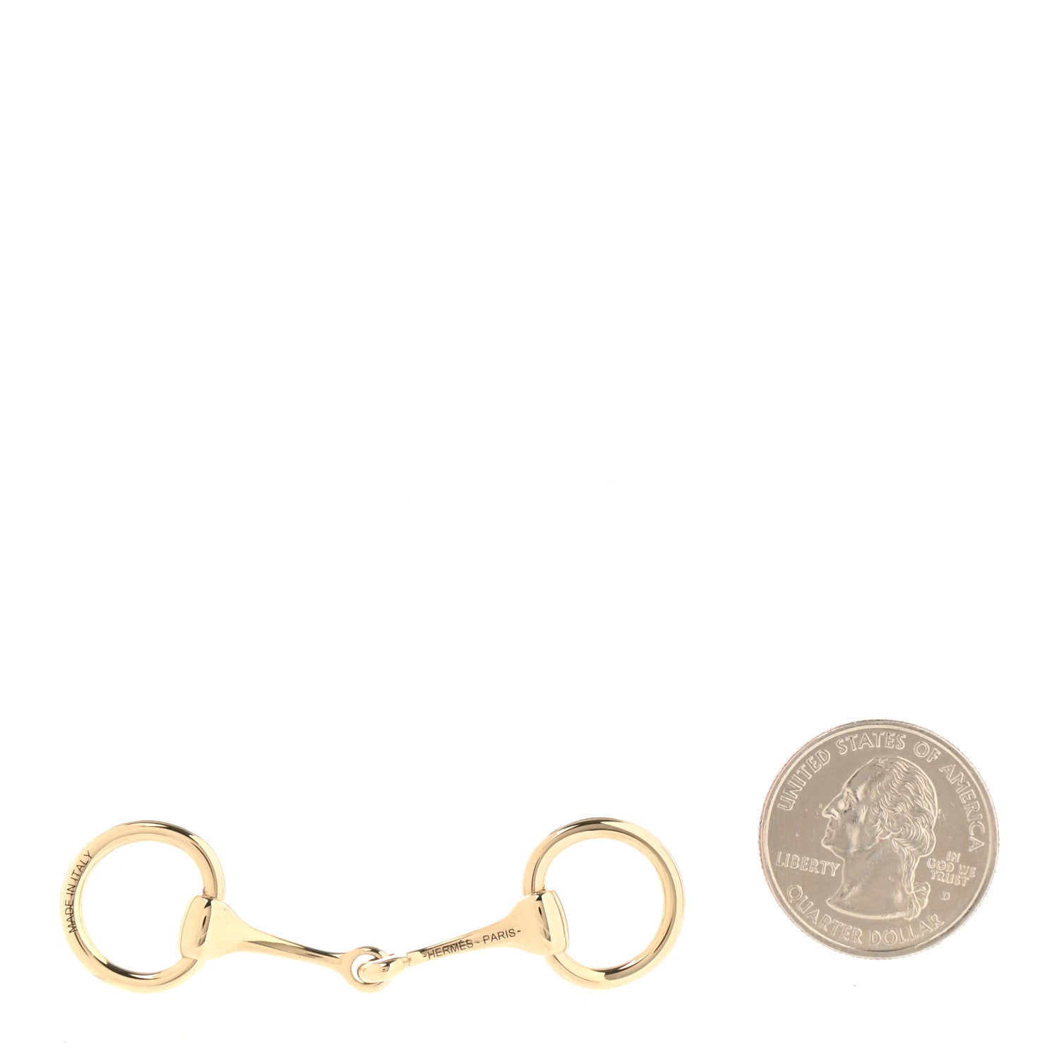 Hermes Permabrass Mors Scarf Ring Gold 2 of 4