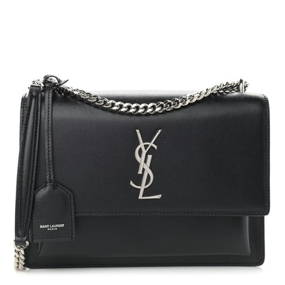Saint Laurent Calfskin Medium Monogram Sunset Black 1 of 12