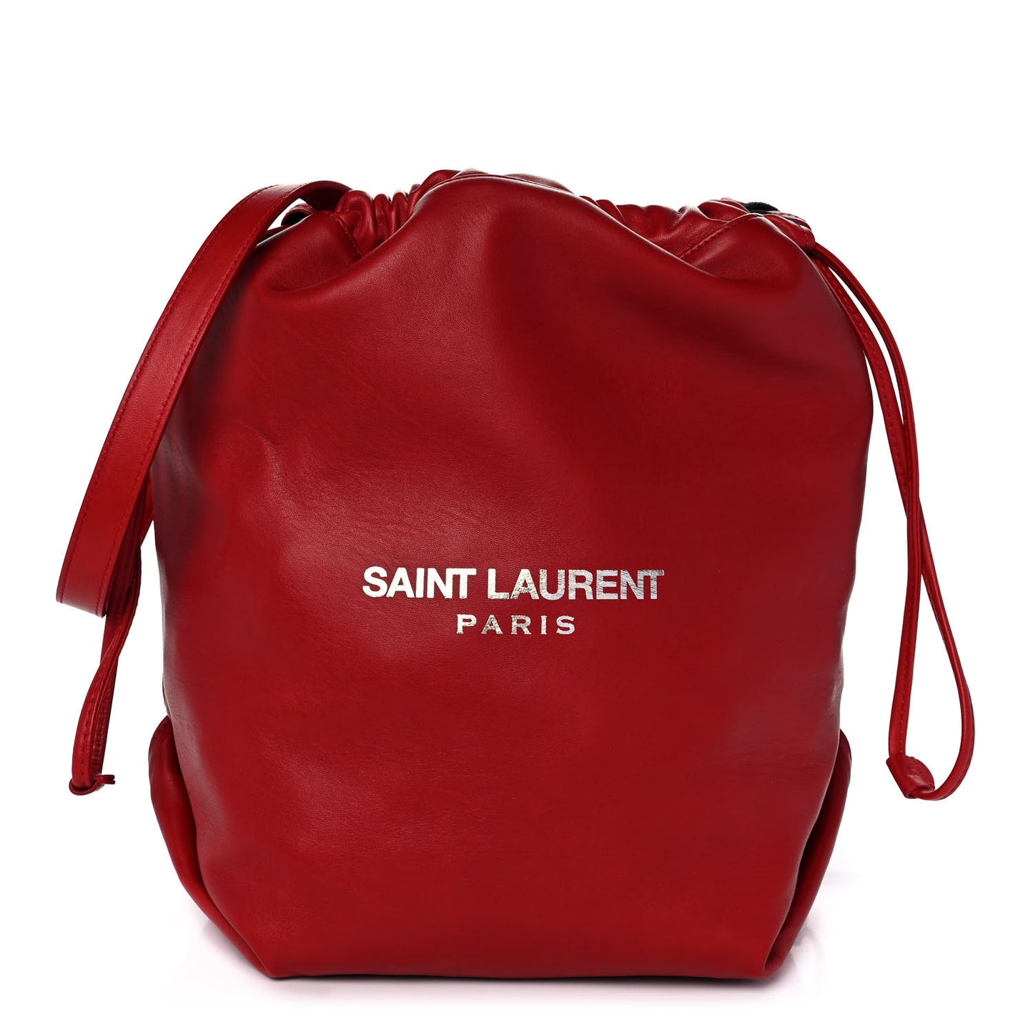 Lambskin Teddy Drawstring Bag Eros Red