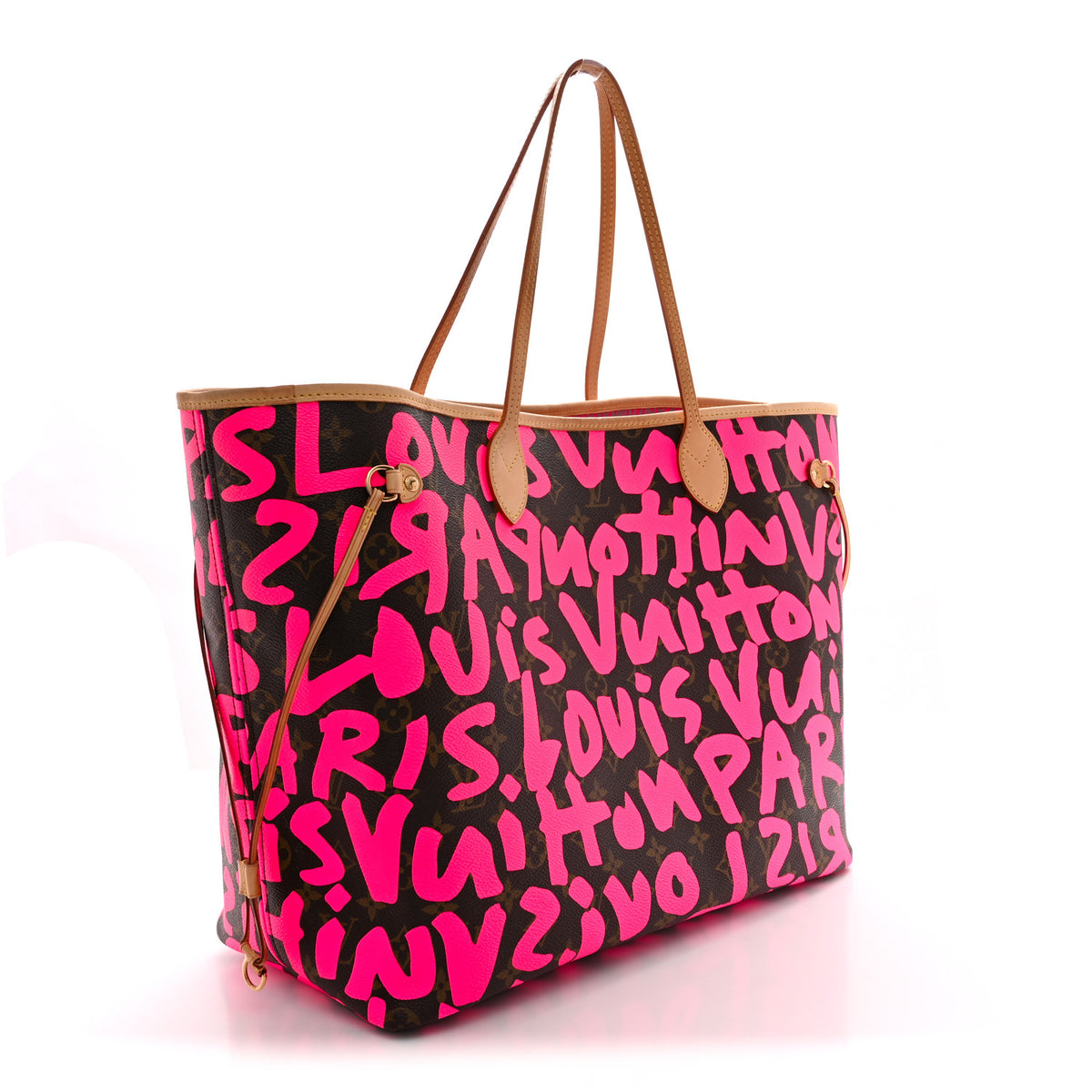Louis Vuitton Monogram Graffiti Neverfull GM Fuchsia 3 of 13