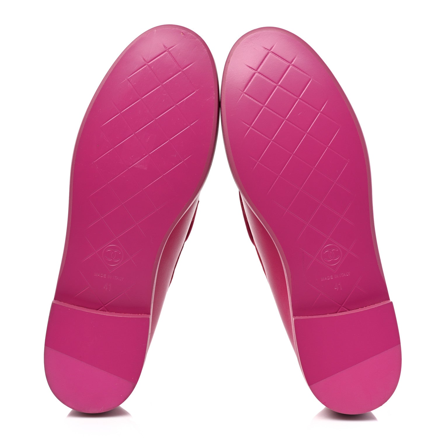 Chanel Lambskin Quilted CC Turnlock Loafers 41 Fuchsia 5 of 8