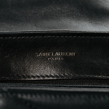 Saint Laurent Calfskin Y Quilted Monogram Toy Loulou Crossbody Bag Black 6 of 12