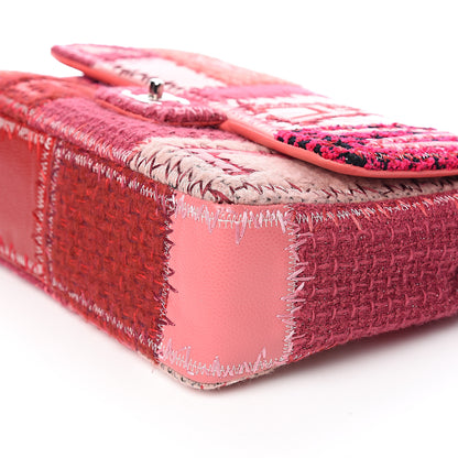 Chanel Tweed Patchwork Jumbo Single Flap Pink 8 of 9