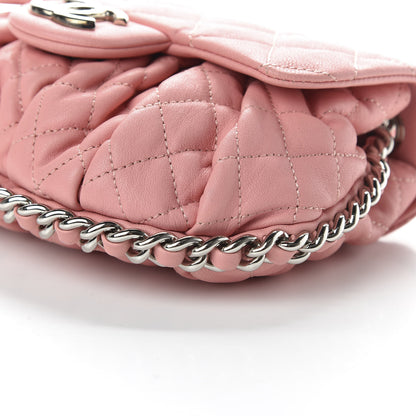 Chanel Washed Lambskin Quilted Mini Chain Around Messenger Pink 7 of 10