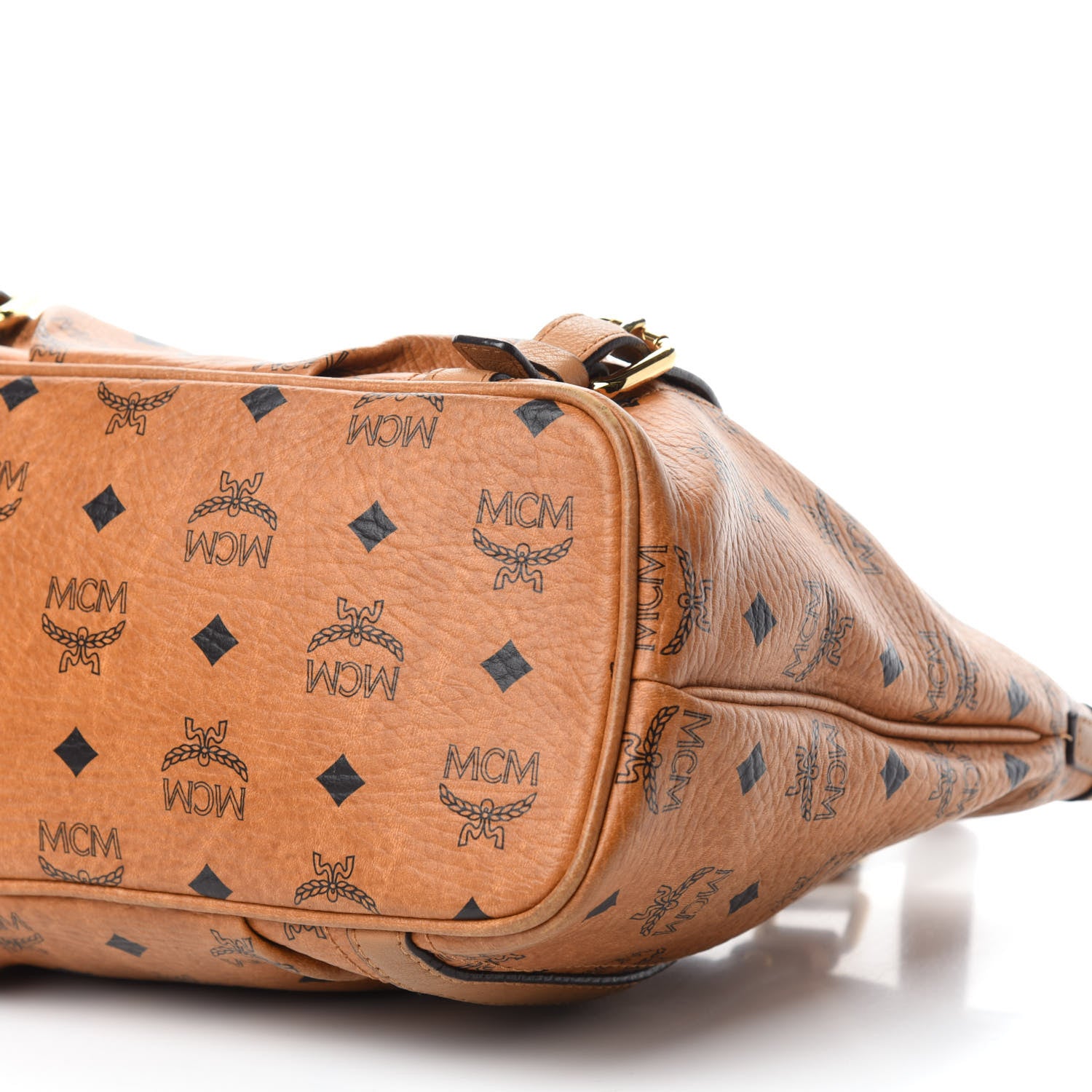MCM Visetos Medium Essentials Shopper Tote Cognac 6 of 21