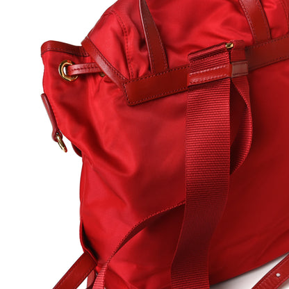 Prada Tessuto Nylon Vitello Backpack Rosso 14 of 14