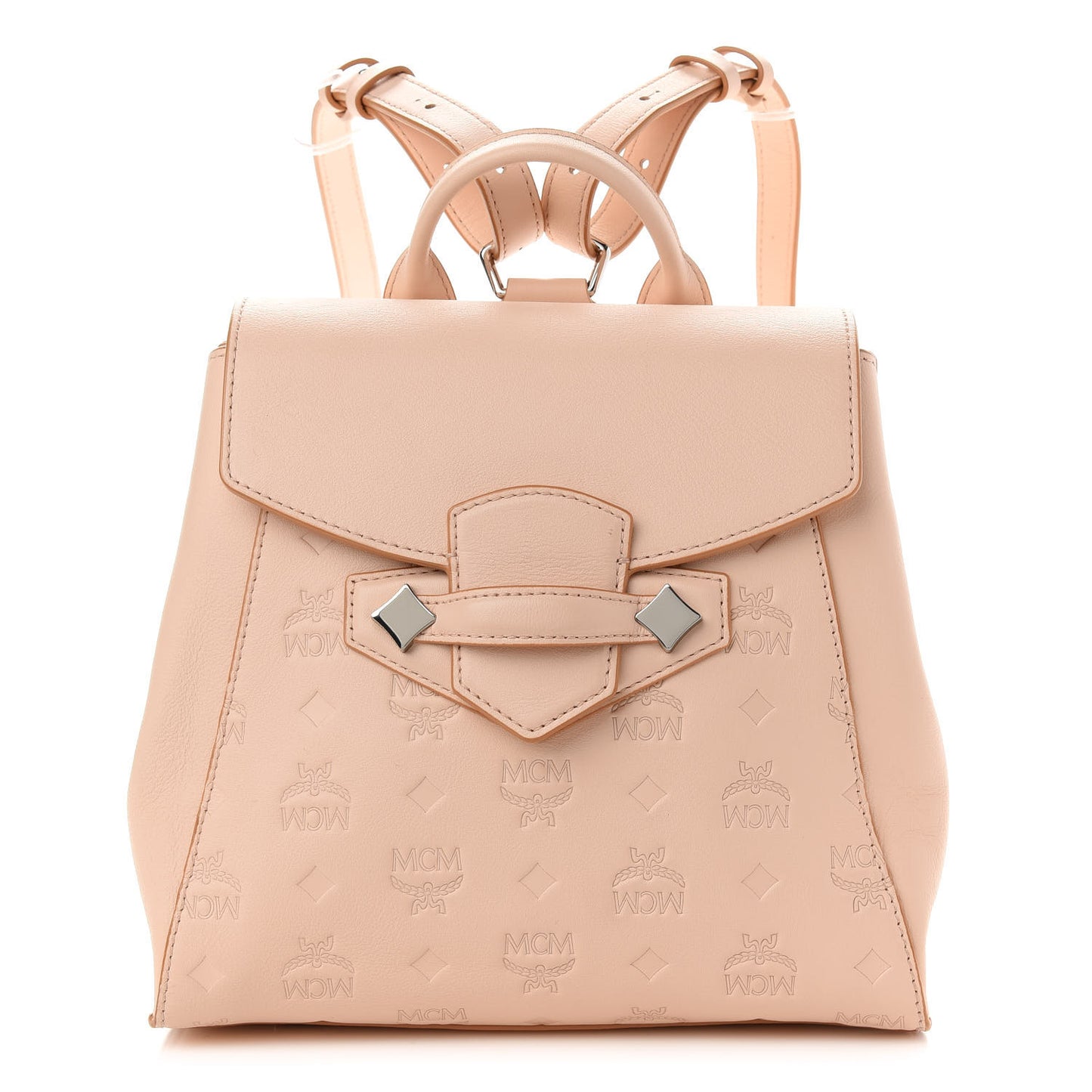 Calfskin Essential Monogram Small Backpack Bisque