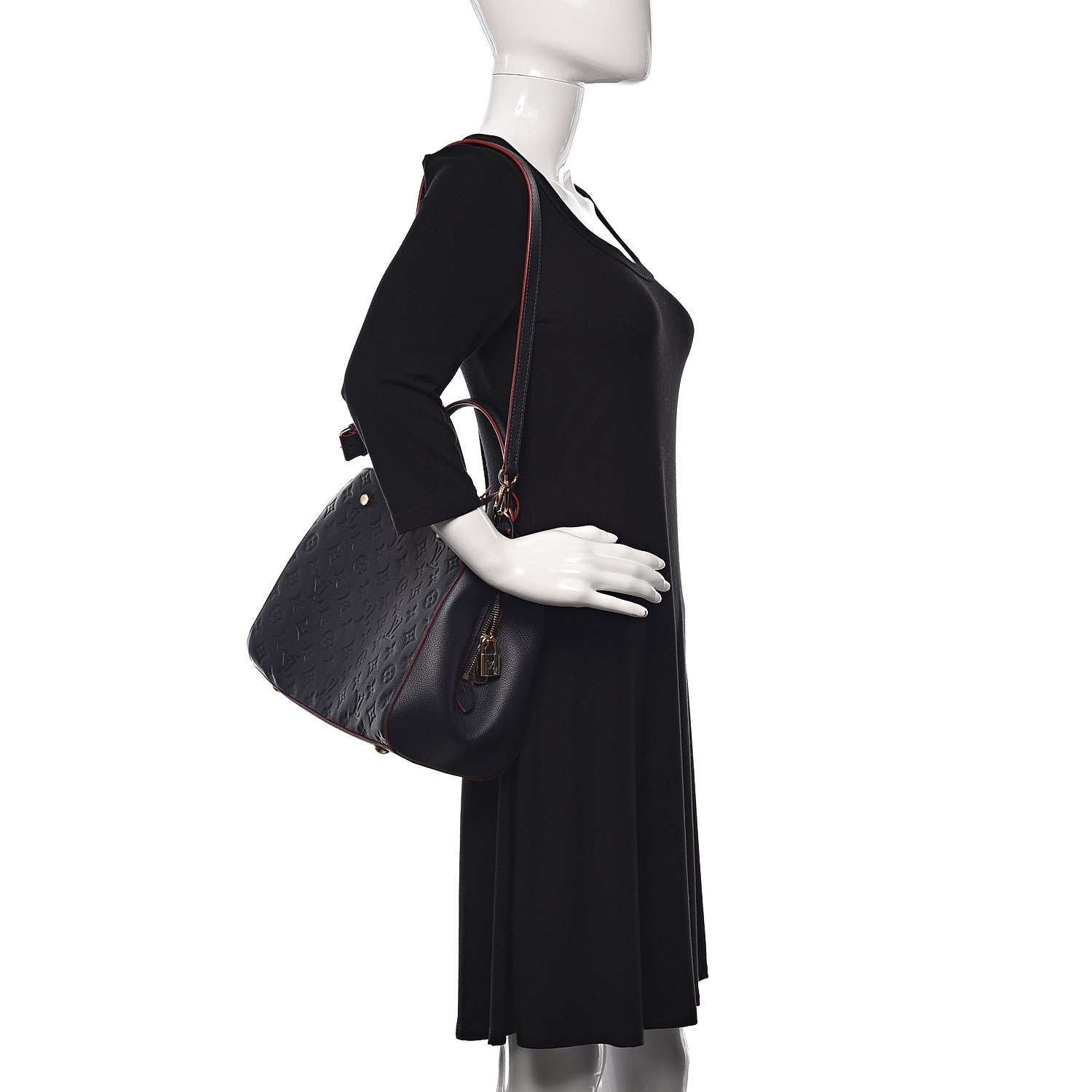 Louis Vuitton Empreinte Montaigne MM Marine Rouge 2 of 11
