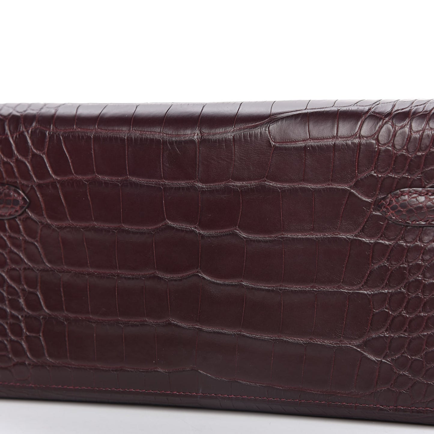 Matte Alligator Kelly To Go Wallet Bordeaux