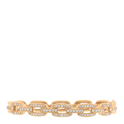 David Yurman 18K Yellow Gold Diamond 7mm Stax Chain Link Bracelet 1 of 3
