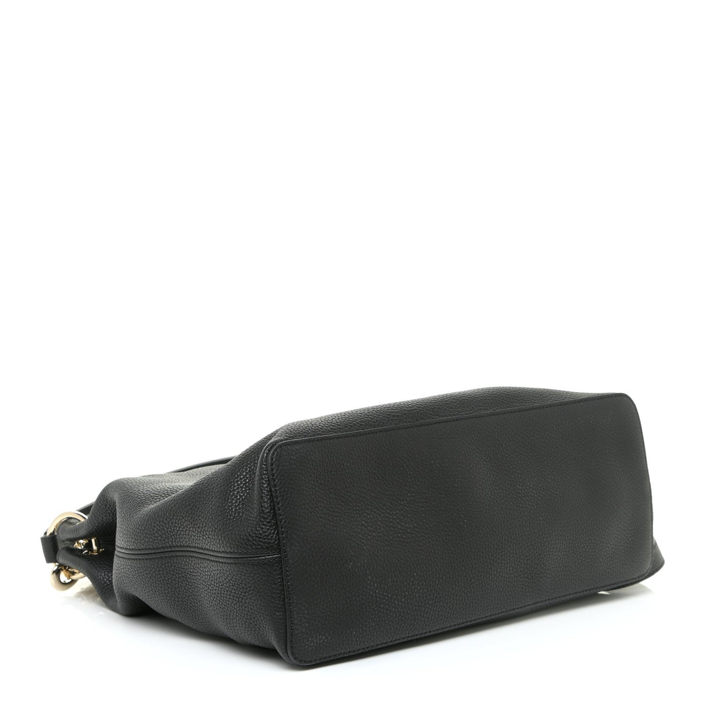 Pebbled Calfskin Large Soho Hobo Black