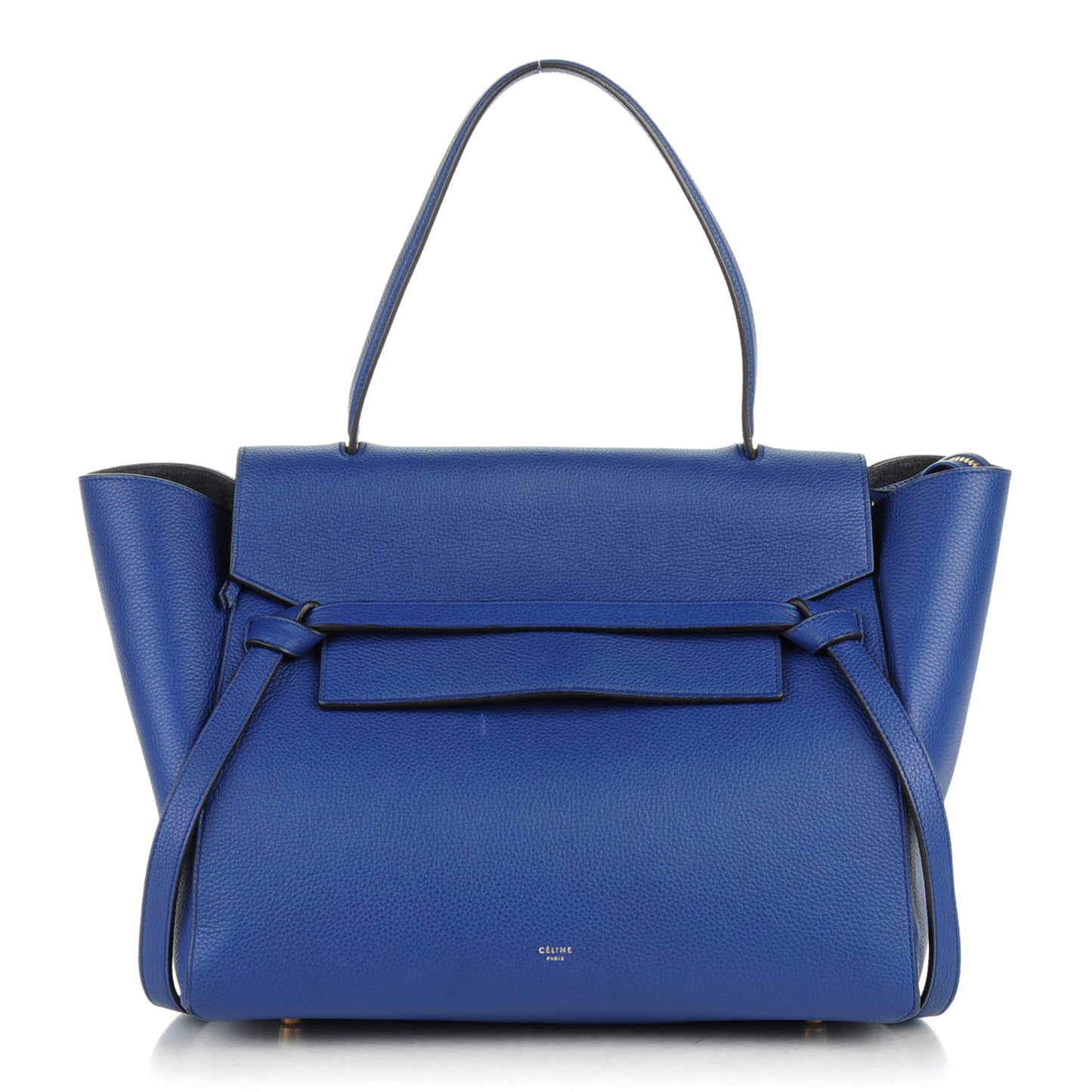 Drummed Calfskin Small Belt Bag Indigo