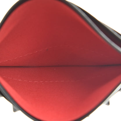 Christian Louboutin Calfskin Paris Spikes Kios Card Holder Black 5 of 7