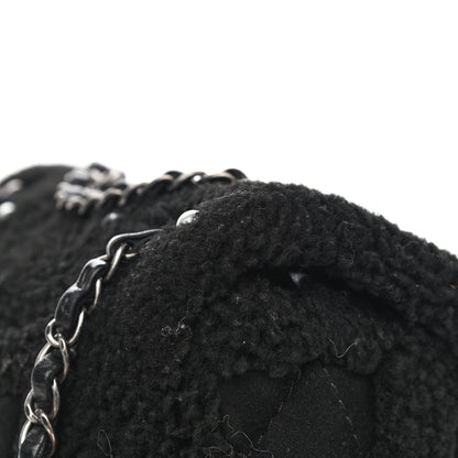 Chanel Shearling Lambskin Pearl Flap Black 11 of 13