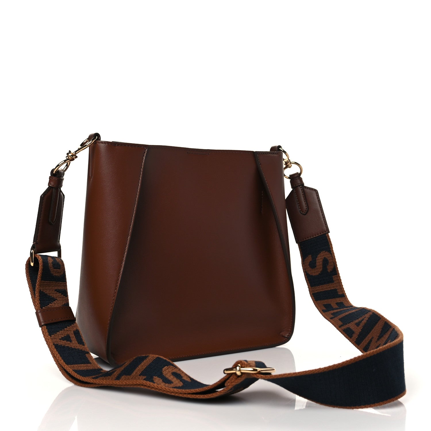 Stella McCartney Eco Alter Nappa Perforated Logo Mini Crossbody Cinnamon 3 of 10