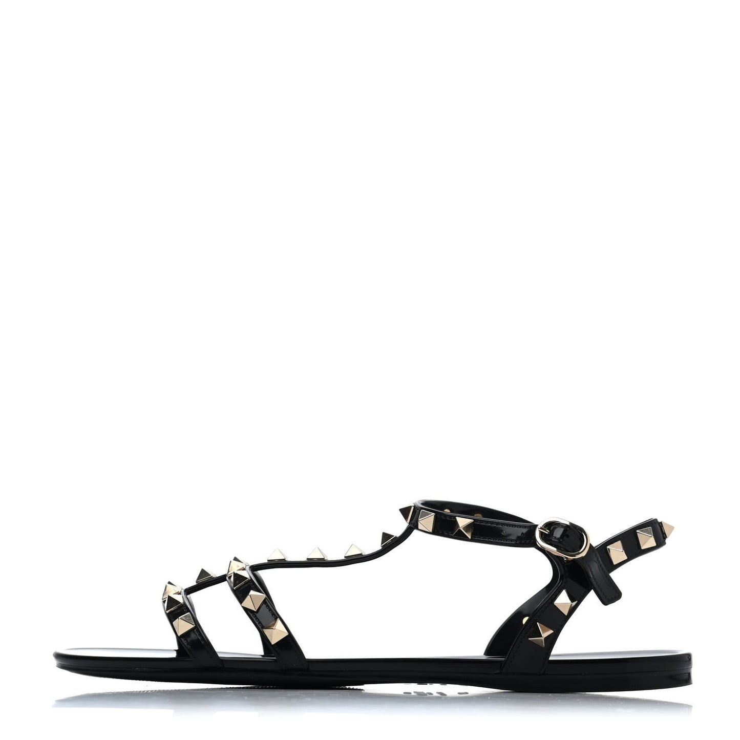 PVC Jelly Rockstud Caged Sandals 39 Black