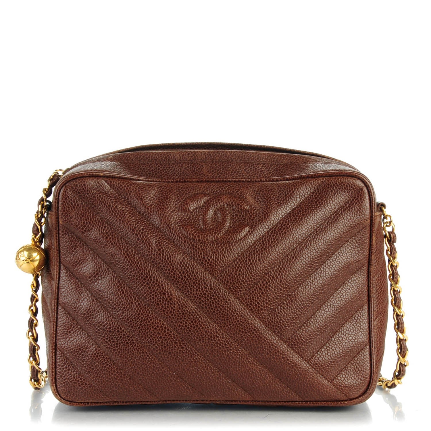 Chanel Caviar Camera Case Brown 1 of 8