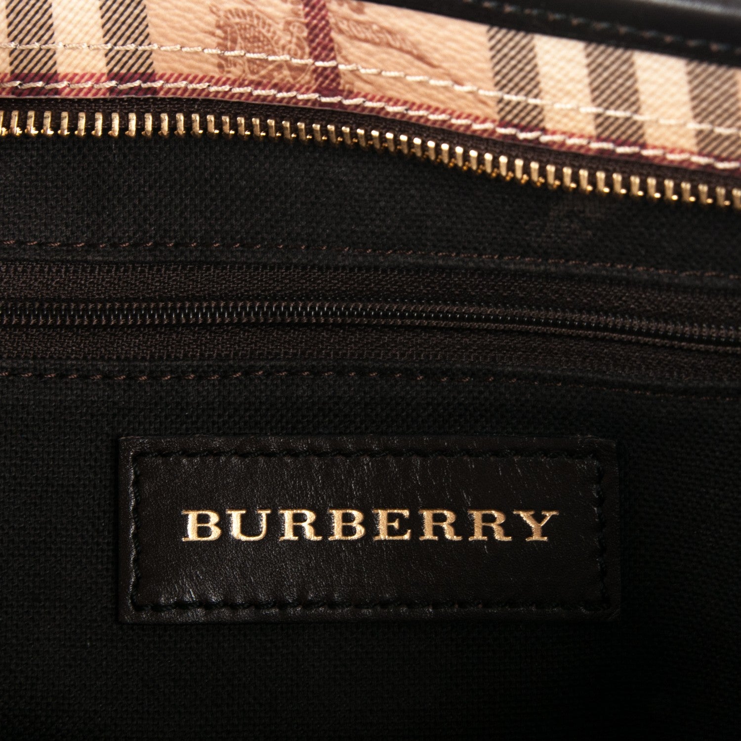 Burberry Haymarket Check Medium Regent Tote Chocolate 6 of 8