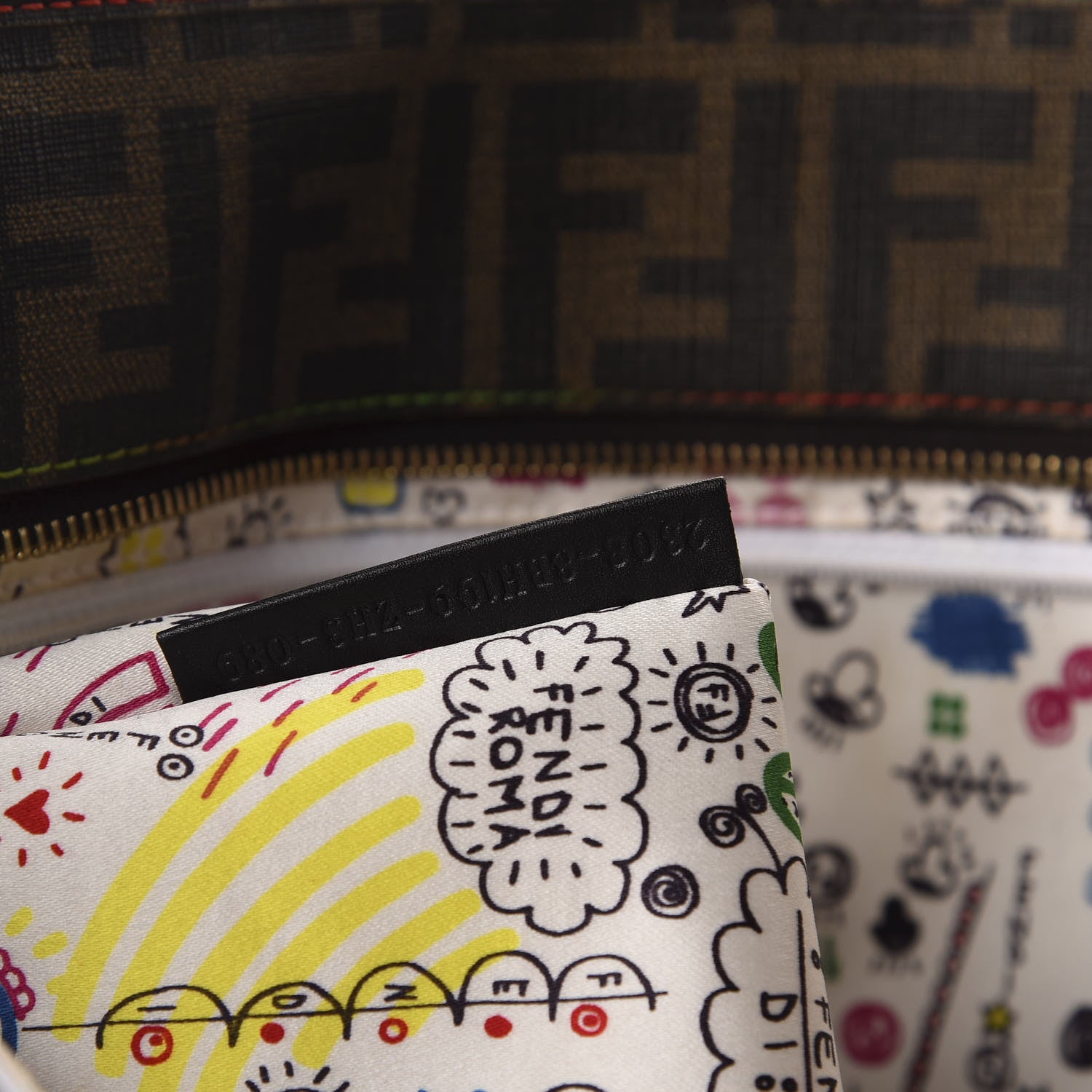 Fendi Zucca Spalmati Print Large Roll Tote Tobacco Multicolor 7 of 14