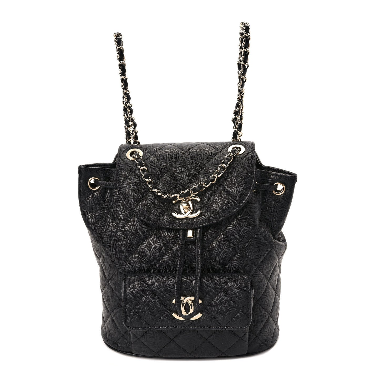 Caviar Quilted Backpack Bag Black