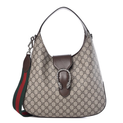 Gucci GG Supreme Monogram Web Medium Dionysus Hobo Brown 1 of 9
