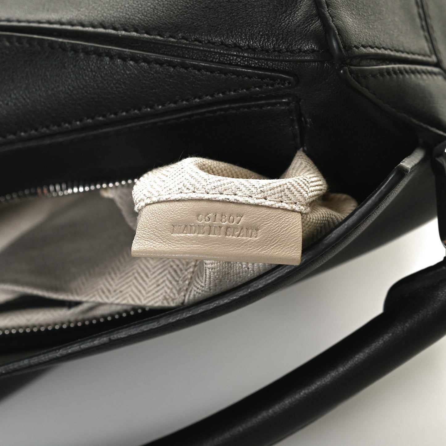 Calfskin Small Puzzle Bag Black