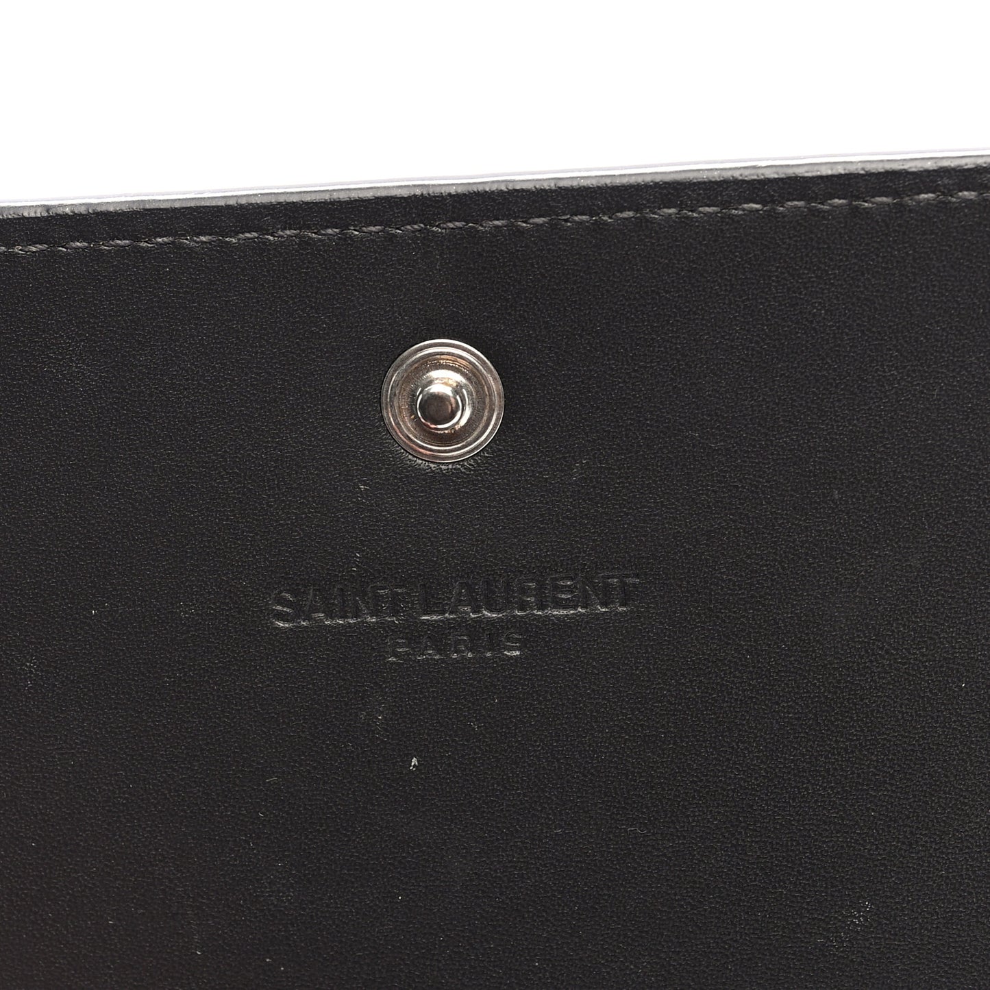Calfskin Crocodile Embossed Business Card Case Coal