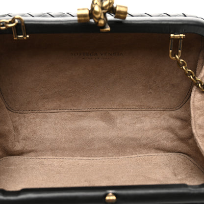 Bottega Veneta Nappa Intrecciato Chain Knot Clutch Black 5 of 9