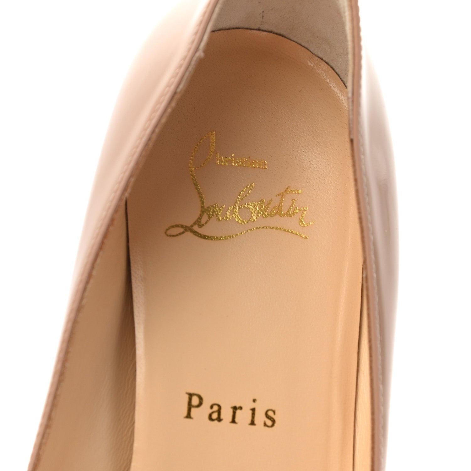 Christian Louboutin Patent Pigalle Follies 55 Pumps 37.5 Nude 7 of 8