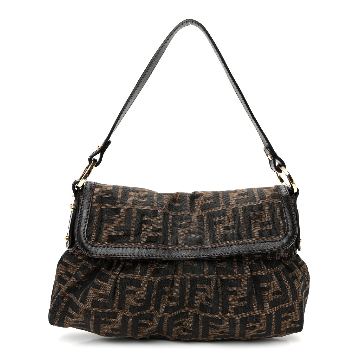 Fendi Zucca Small Chef Shoulder Bag Tobacco 1 of 11
