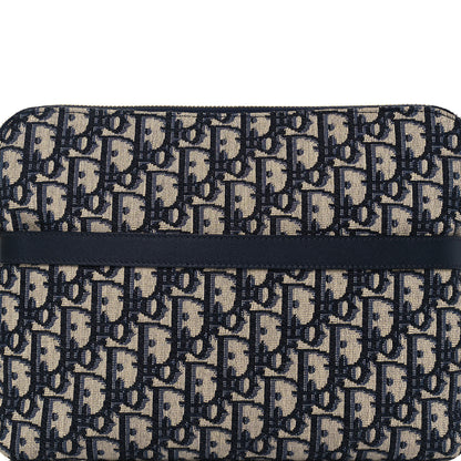 Christian Dior Oblique Pouch Clutch Blue 10 of 10