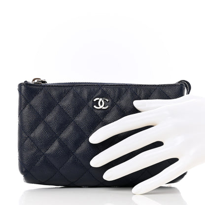 Chanel Caviar Quilted Cosmetic Case Navy 2 of 9