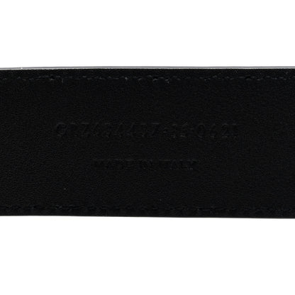 Saint Laurent Suede Calfskin Monogram Square Buckle Belt 85 34 Black 5 of 5
