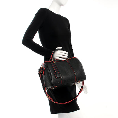 Louis Vuitton Veau Soie Calfskin Perforated SC Bag PM Black 3 of 7