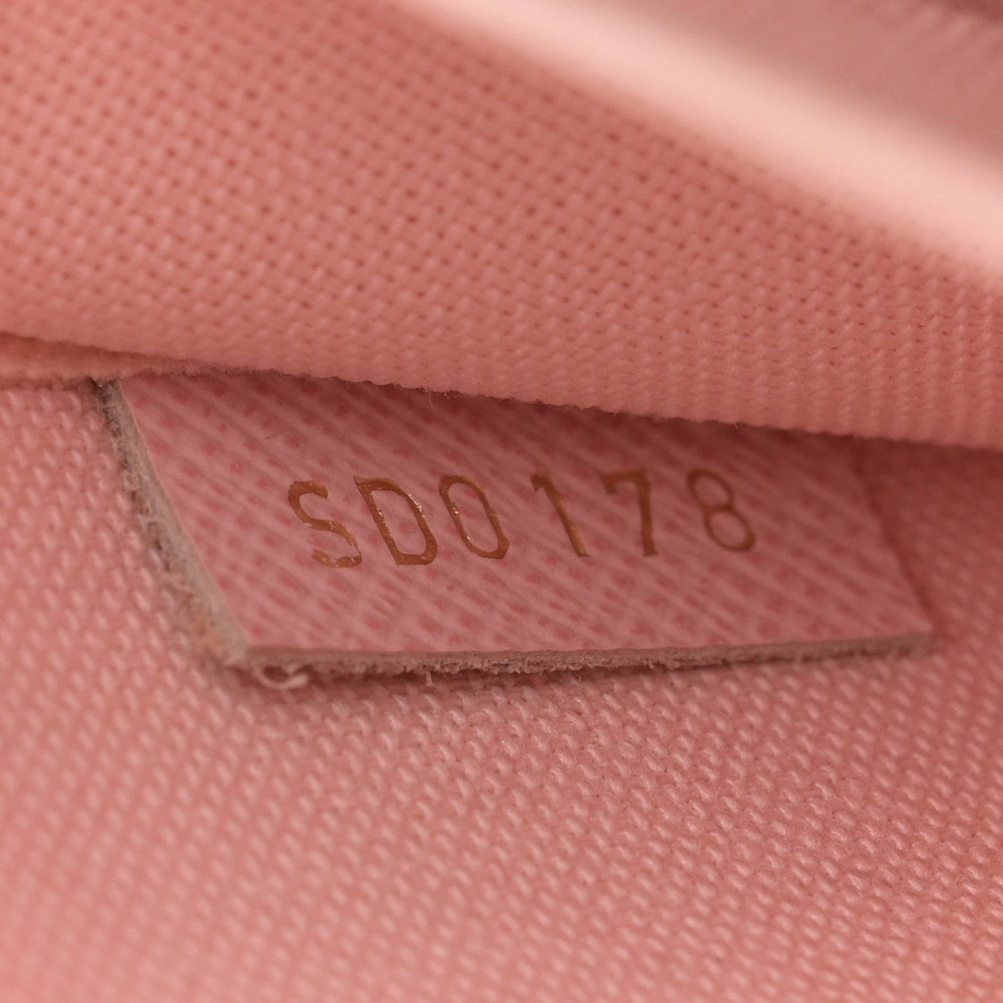 Damier Azur Pochette Felicie Chain Wallet Rose Ballerine