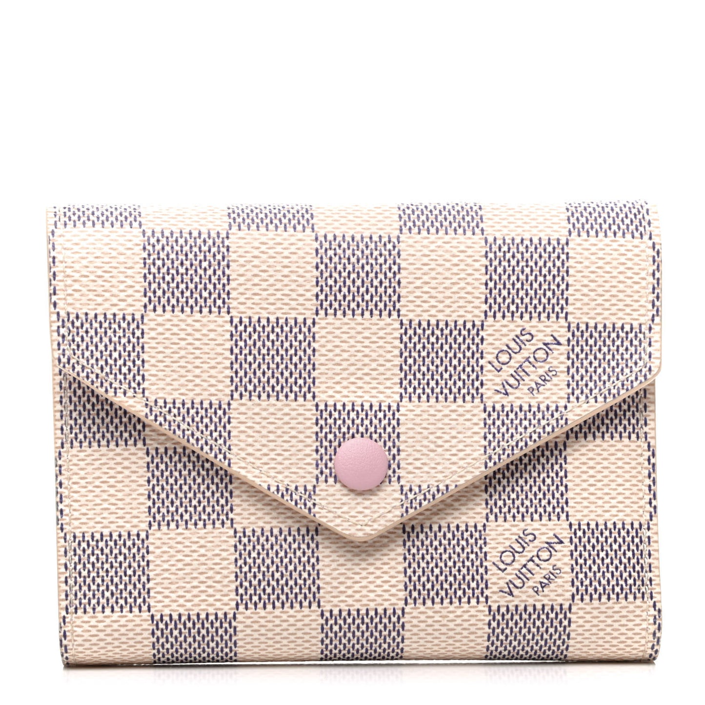 Damier Azur Victorine Wallet Rose Ballerine
