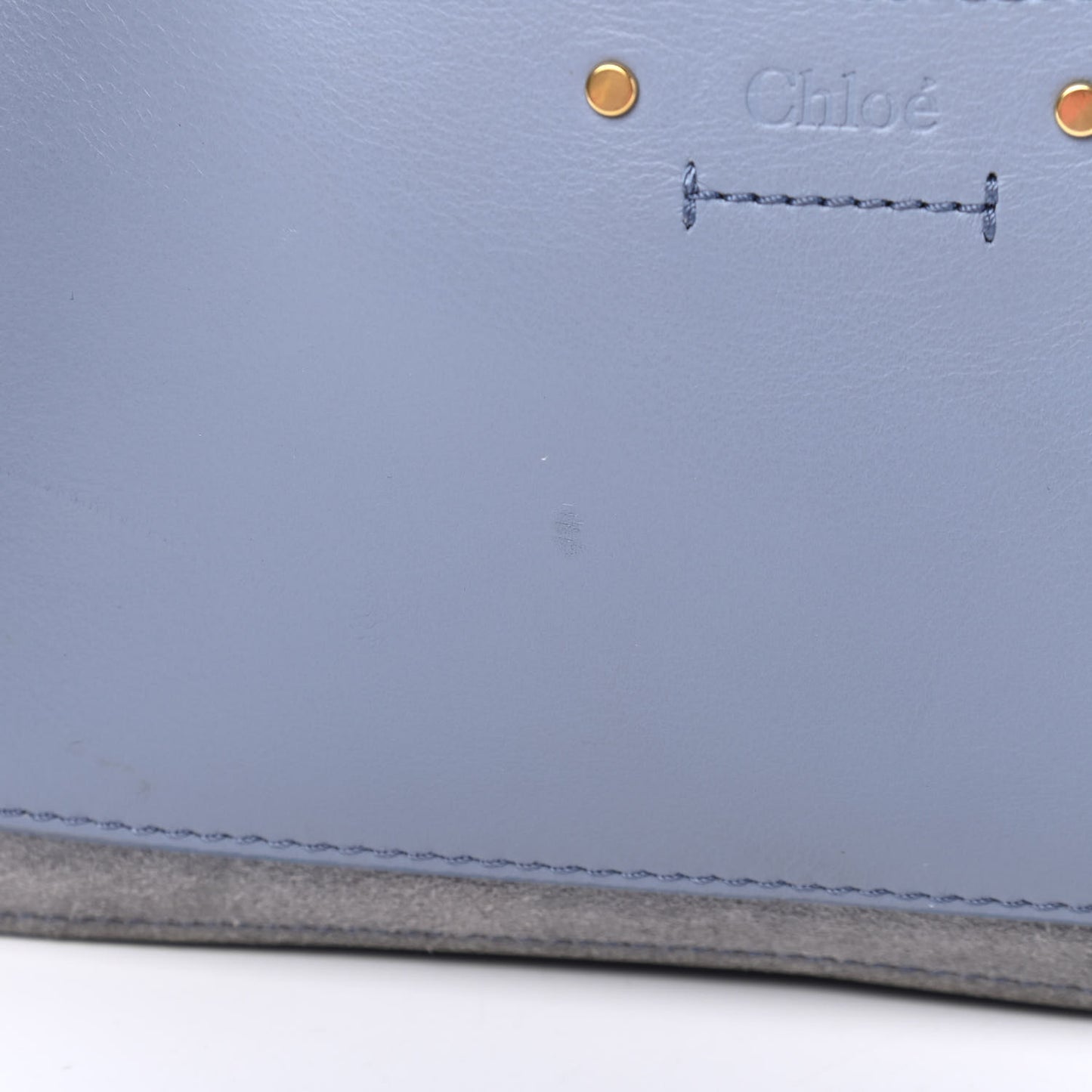Calfskin Suede Mini Roy Bag Washed Blue