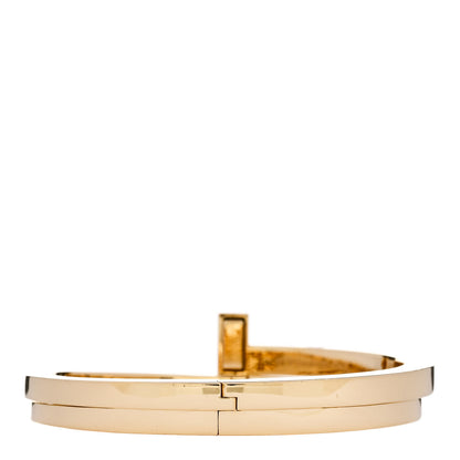 Tiffany 18K Yellow Gold Diamond Wide T T1 Hinged Wrap Bangle Bracelet 2 of 4