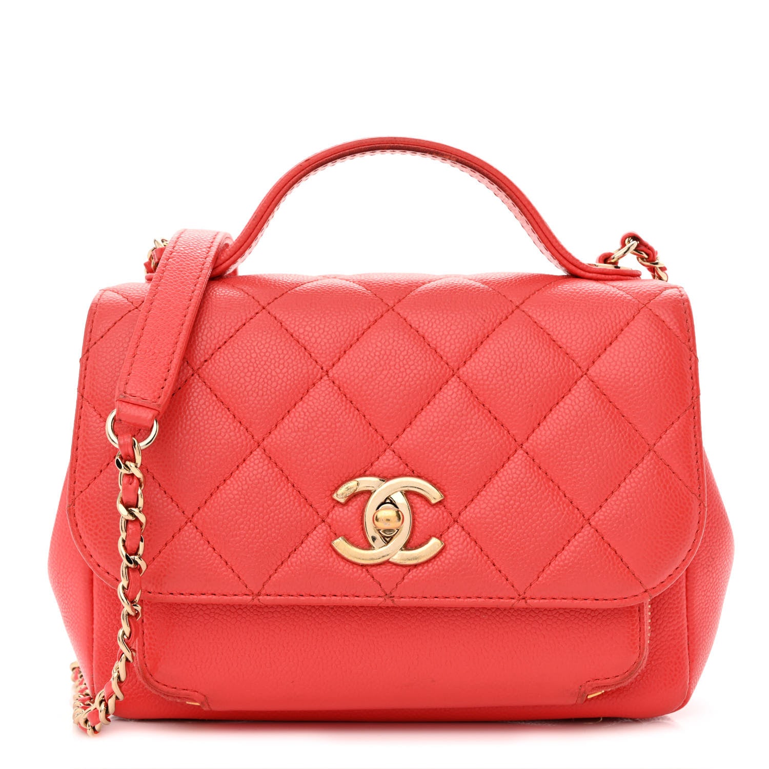 Chanel Caviar Quilted Mini Business Affinity Flap Red 1 of 14