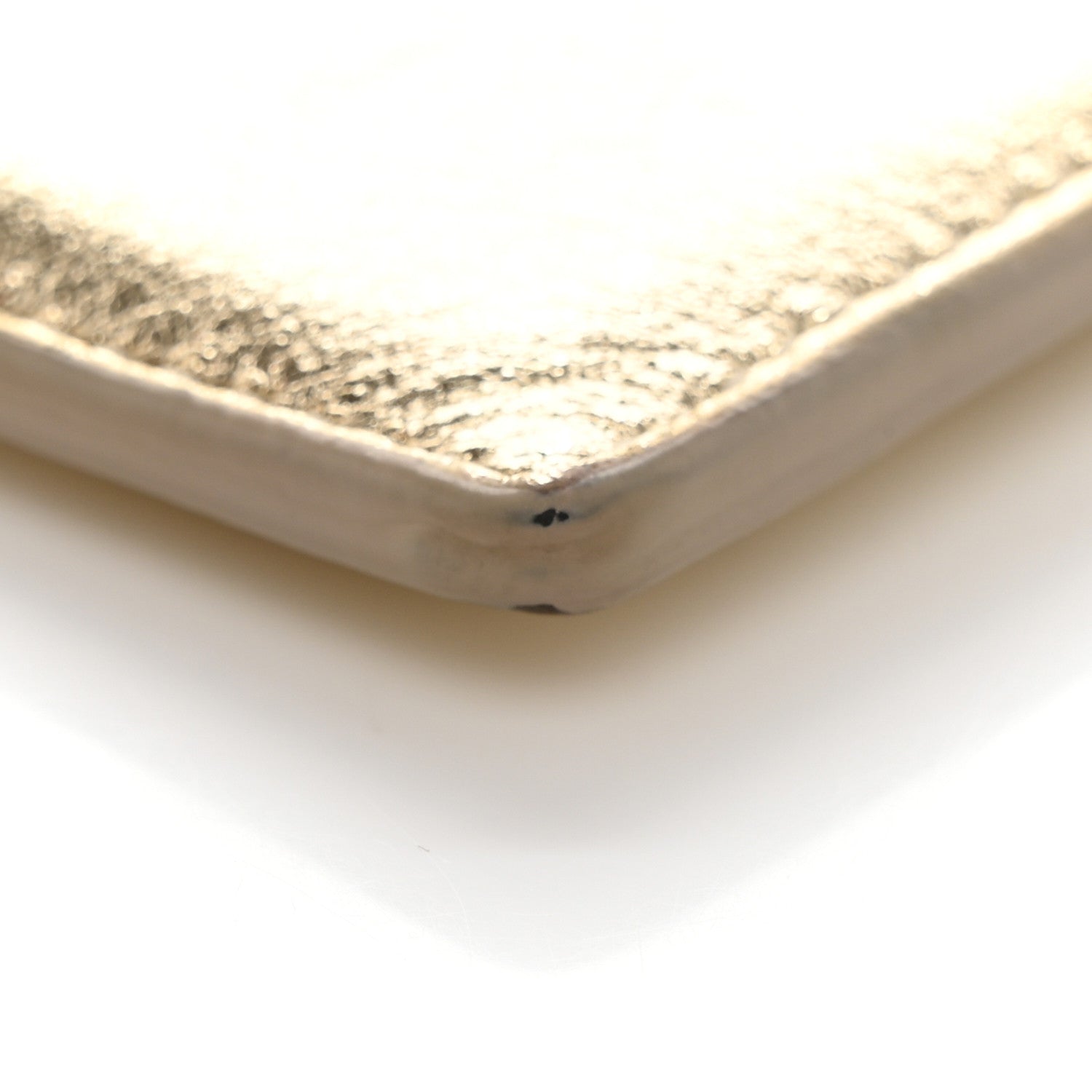 Saint Laurent Metallic Calfskin Monogram Credit Card Case Gold 9 of 10