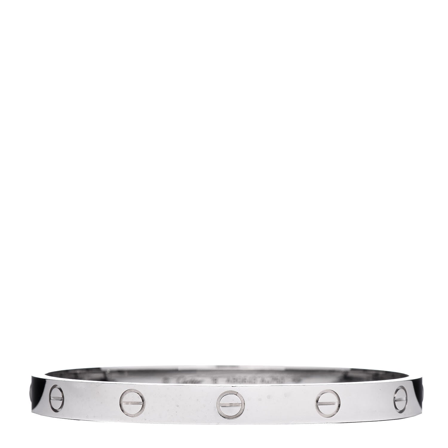 Cartier 18K White Gold LOVE Bracelet 18 1 of 5