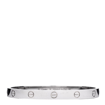 Cartier 18K White Gold LOVE Bracelet 18 1 of 5