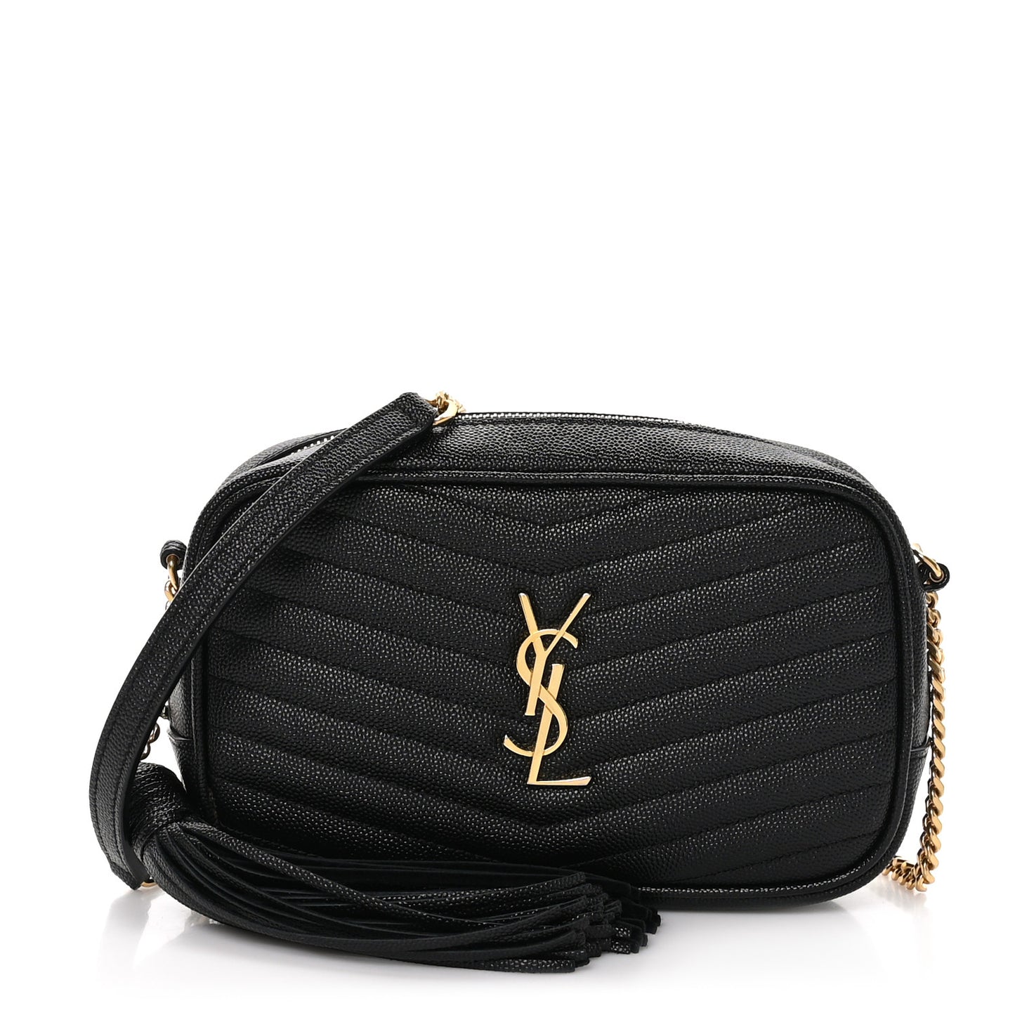 Grain De Poudre Matelasse Monogram Mini Lou Camera Bag Black