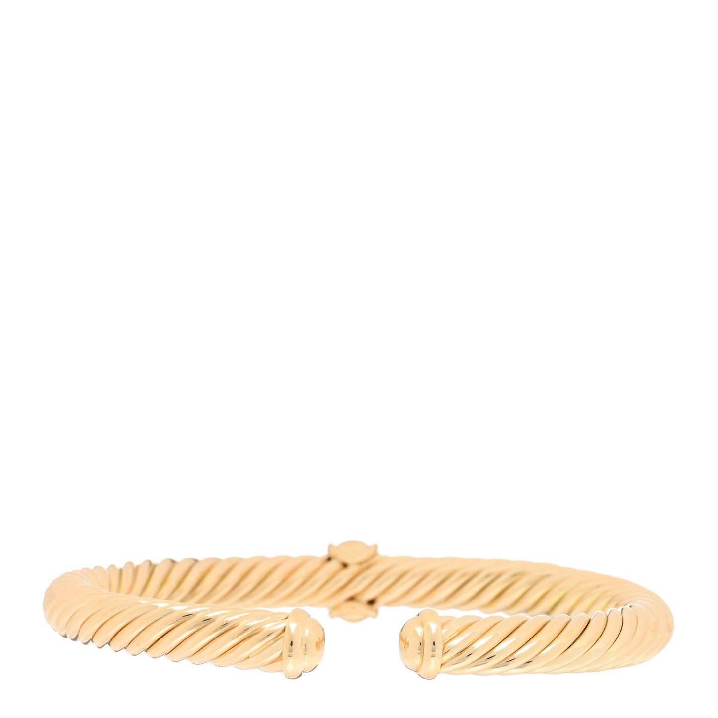 18K Yellow Gold Diamond 7mm Cable Classics Single Station Bracelet