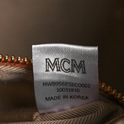 MCM Calfskin Ottomar Monogram Essential Boston Bag Cognac 7 of 14