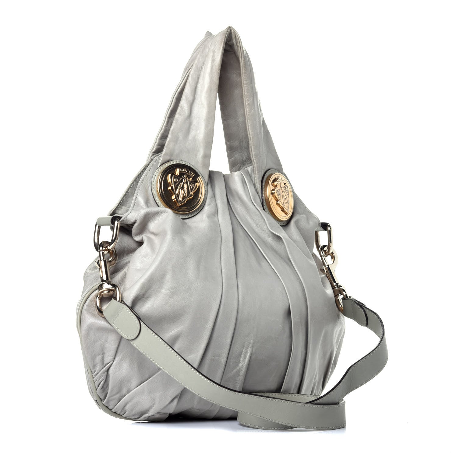 Gucci Calfskin Small Hysteria Top Handle Bag Grey 3 of 9