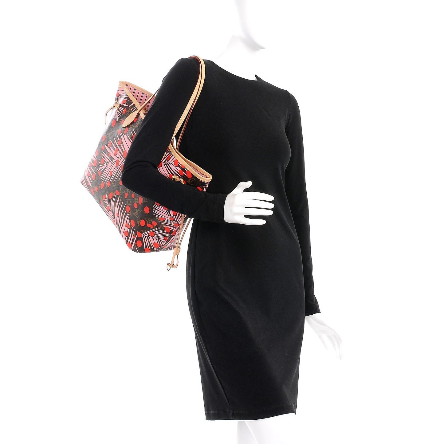 Monogram Jungle Dots Neo Neverfull MM Sugar Pink Poppy
